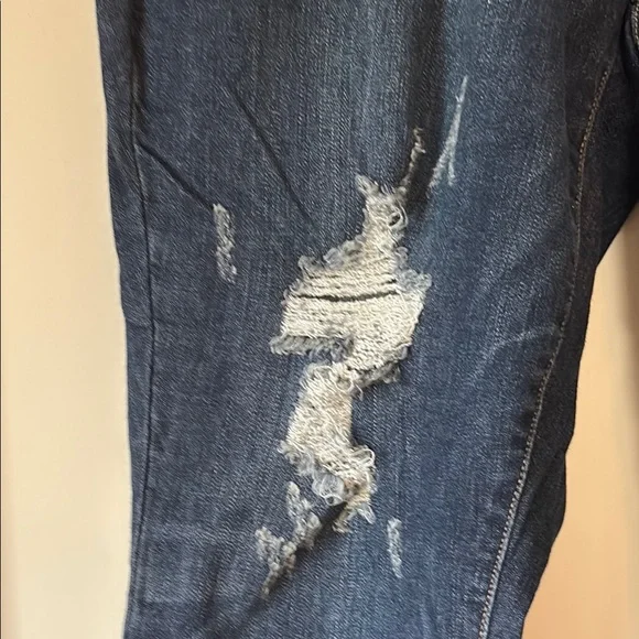 Judy Blue Ankle Cropped Distressed Blue Jeans - Picture 2 of 7